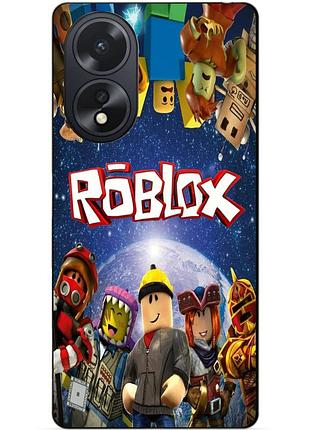 Силіконовий чохол бампер для oppo a18 з малюнком роблокс roblox