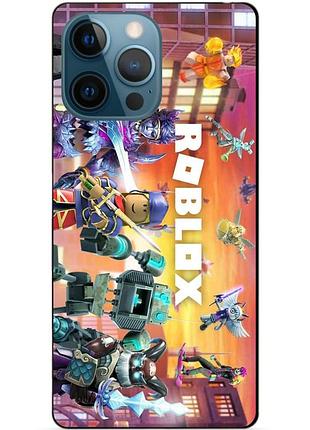 Силиконовый чехол бампер для iphone 12 pro с картинкой роблокс roblox