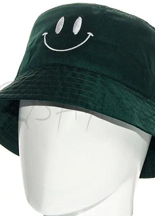 Панама брендовая летняя из хлопка панамка котоновая универсальная smile pkh21940 зеленый