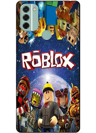 Силиконовый чехол бампер для nokia c31 с рисунком роблокс roblox