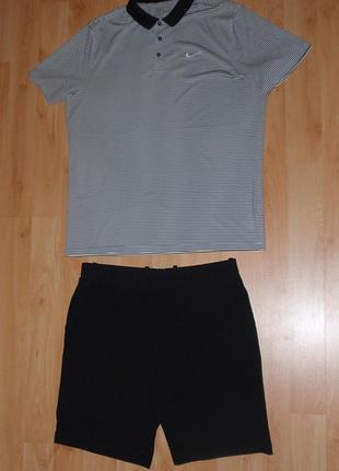 Чоловічий костюм/комплект nike golf tour performance шорти w36-38 + футболка поло original xl-xxl calvin klein polo sport