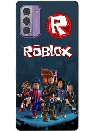 Силиконовый чехол бампер для nokia g42 с рисунком roblox роблокс