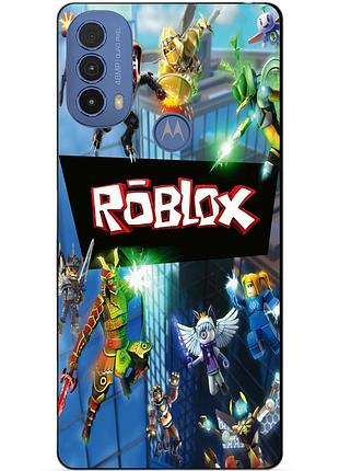 Силиконовый чехол бампер для motorola moto e40 с картинкой roblox роблокс