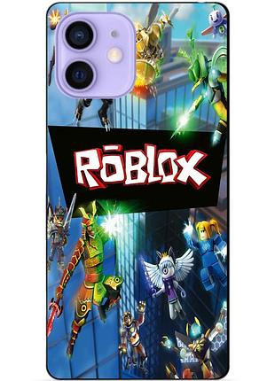Силиконовый чехол бампер для iphone 12 с картинкой roblox роблокс