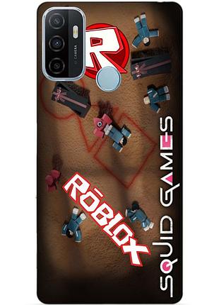 Силиконовый бампер чехол для oppo a53 roblox игра в кальмара
