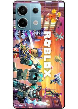 Чехол силиконовый бампер для xiaomi redmi note 13 pro 5g с картинкой роблокс roblox