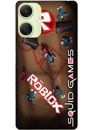Силіконовий чохол бампер для samsung a06 з малюнком roblox гра в кальмара роблокс