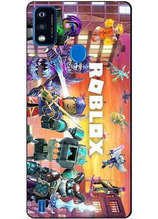 Чехол силиконовый бампер для zte blade a51 с картинкой роблокс roblox
