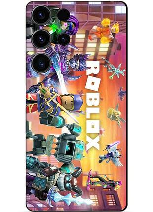Силіконовий чохол бампер для samsung s23 ultra з картинкою роблокс roblox