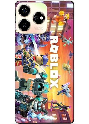 Чехол силиконовый бампер для zte nubia v60 с картинкой роблокс roblox