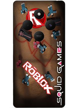 Силіконовий чохол бампер для xiaomi redmi 14c з малюнком roblox гра в кальмара роблокс