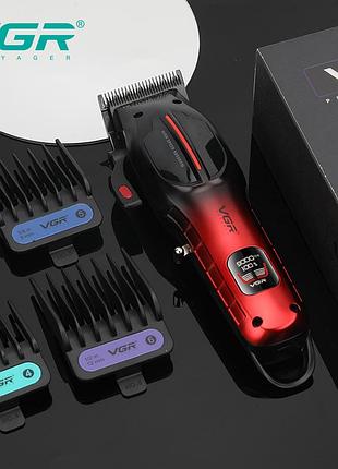 Аккумуляторная машинка для стрижки vgr v-026 red цвет красный top shop ua_