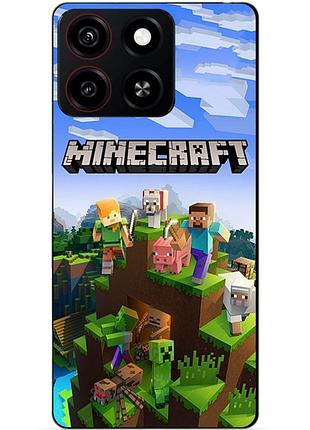 Силіконовий чохол бампер для zte blade a35 з малюнком minecraft майнкрафт