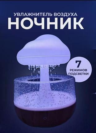Зволожувач повітря гриб з ефектом дощу для будинку спальні, дитячий настільний нічник аромадіфузор з підсвічуванням shop