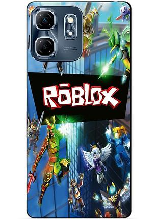 Чехол силиконовый бампер для infinix hot 50i (x6531b) с картинкой roblox роблокс