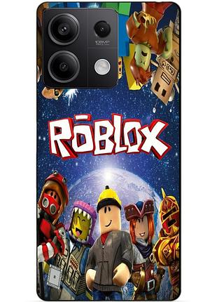 Силіконовий чохол бампер для xiaomi poco m6 pro 4g з малюнком роблокс roblox