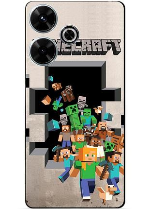 Чехол силиконовый бампер для infinix hot 30 play (x6835b) с картинкой minecraft майнкрафт