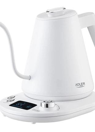 Электрочайник adler ad 1л 900вт gooseneck с точным контролем температуры white 1349 top shop ua_