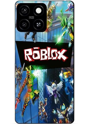 Чехол силиконовый бампер для zte blade a55 с картинкой roblox роблокс