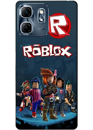 Силіконовий чохол бампер для infinix smart 9 (x6532) з малюнком roblox роблокс