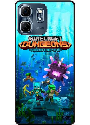 Силіконовий чохол бампер для infinix hot 50i (x6531b) з малюнком майнкрафт minecraft
