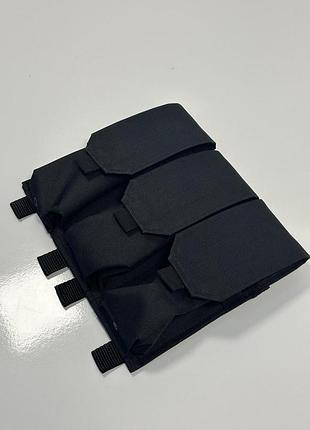 Подсумок тройной для магазинов ак закрытый с molle на кнопках