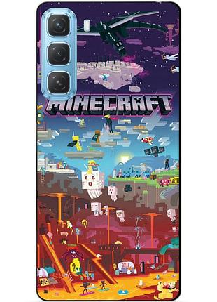 Силіконовий чохол бампер для infinix hot 50 (x6882) гра minecraft майнкрафт