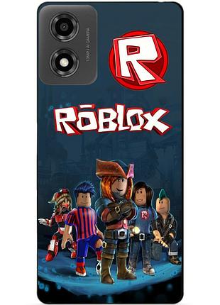 Силіконовий чохол бампер для motorola moto g04 з малюнком roblox роблокс