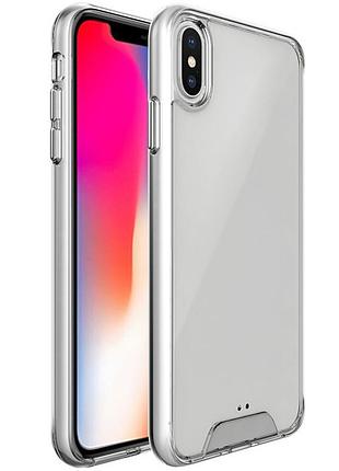 Чохол на iphone x / iphone xs прозорий силіконовий протиударний для айфон х / айфон хс