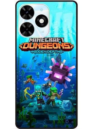 Силіконовий чохол бампер для infinix smart 8 plus (x6526) з малюнком майнкрафт minecraft