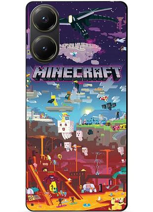 Силіконовий чохол бампер для xiaomi poco x7 pro гра minecraft майнкрафт