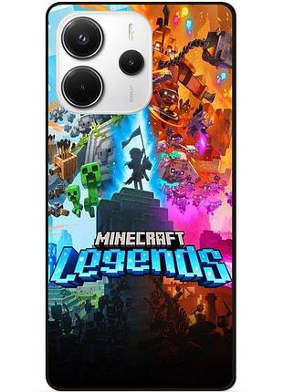 Чехол силиконовый бампер для xiaomi redmi note 14 игра майнкрафт minecraft