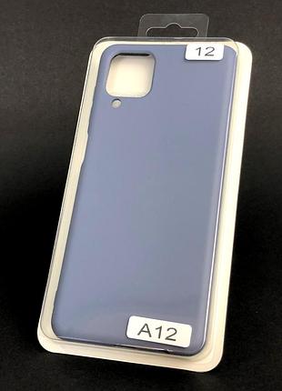 Чехол силиконовый для телефона samsung a12/a125 silicone orig full №12 charcoal grey 4you