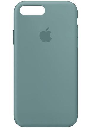 Чохол на iphone 7 plus / iphone 8 plus зелений матовий силіконовий з мікрофіброю айфон 7 плюс / айфон 8 плюс