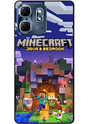 Чехол силиконовый бампер для infinix hot 50i (x6531b) с картинкой майнкрафт minecraft