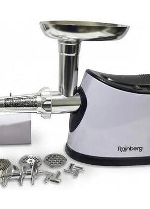 Электромясорубка с соковыжималкой rainberg rb-674 3000w, электромясорубка для шинковки, мощная мясорубка shop