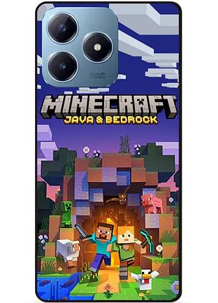 Силіконовий чохол бампер для realme c63 з картинкою майнкрафт minecraft