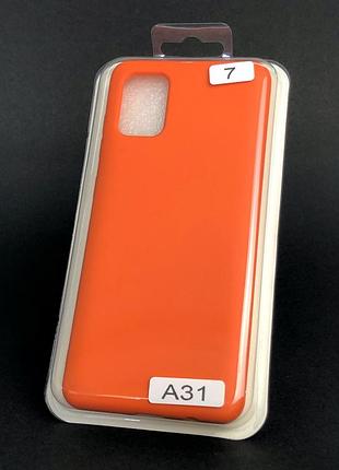 Чехол силиконовый для телефона samsung a31/a315 silicone orig full №6 cocoa 4you