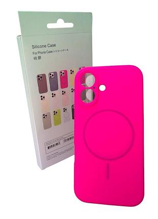 Чехол силиконовый магнитный с магсейф для iphone 15 silicone beats with magsafe №10 sunrise pink