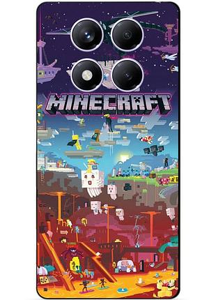 Чехол силиконовый бампер для xiaomi redmi note 14 pro игра minecraft майнкрафт