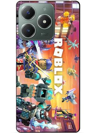 Чехол силиконовый бампер для realme c61 с картинкой роблокс roblox