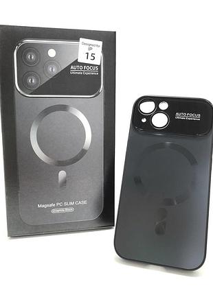 Чохол силіконовий магнітний з магсейф для iphone 14 silicone case glass slim with magsafe black
