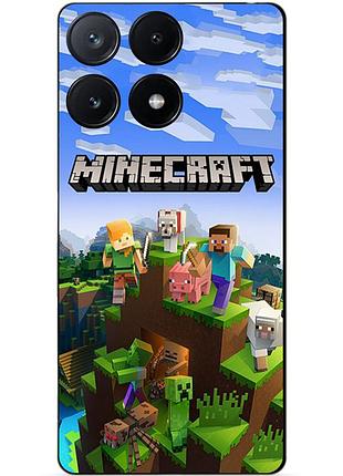 Силіконовий чохол бампер для infinix note 40 (x6853) з малюнком minecraft майнкрафт