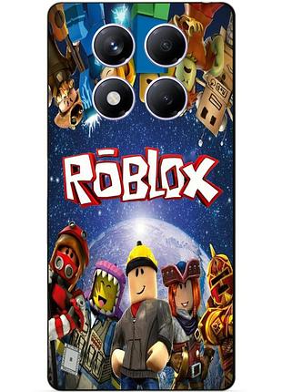 Силіконовий чохол бампер для xiaomi poco x7 з малюнком роблокс roblox
