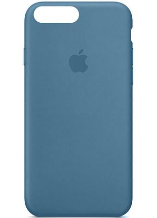 Чохол на iphone 7 plus / iphone 8 plus синій матовий силіконовий з мікрофіброю айфон 7 плюс / айфон 8 плюс