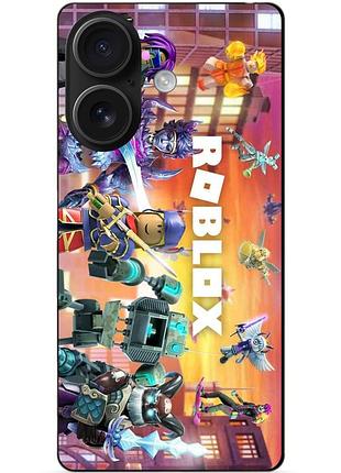 Силіконовий чохол бампер для iphone 16 з картинкою роблокс roblox