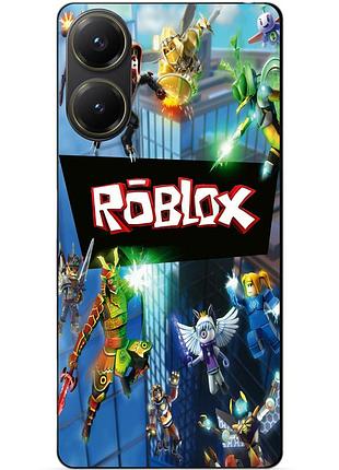 Чехол силиконовый бампер для xiaomi poco x7 pro с картинкой roblox роблокс