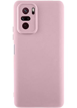 Чохол на xiaomi redmi note 10 / xiaomi redmi note 10s / xiaomi poco m5s рожевий матовий із захистом камери