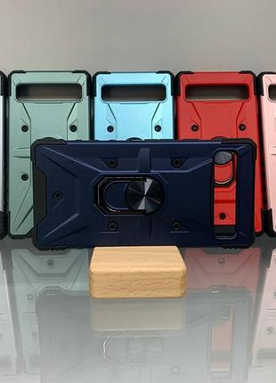 Google pixel 6 синій протиударний чохол накладка ring magnet з кільцем