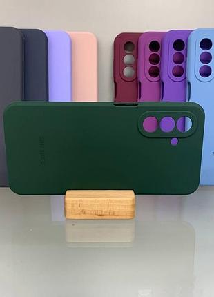 Samsung a26 | противоударный чехол с логотипом | soft touch | зеленый